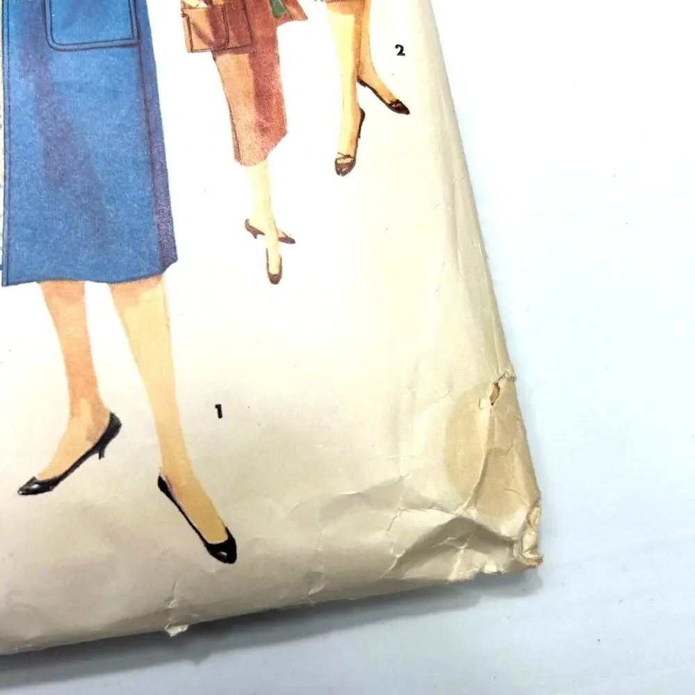 Simplicity Vintage 1950's Pattern #1458 Women's Coat‎ With Detachable Collar